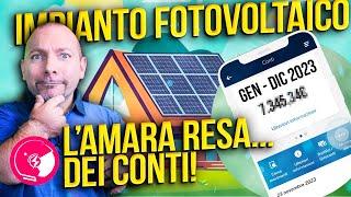 Quanto ho RISPARMIATO di COSTI con l'IMPIANTO FOTOVOLTAICO NEL 2023?