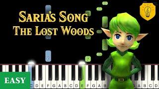 Saria's Song – The Lost Woods (from "The Legend of Zelda: Ocarina of Time) – Easy  Level 2 Piano