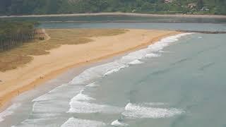 Playa de Rodiles. Villaviciosa. Playas de Asturias.4k.