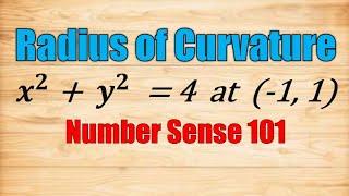 Radius of Curvature - |Number Sense 101|