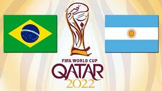 PES 2020 - Brazil vs Argentina - FIFA World Cup 2022 Qatar - Full Match - All Goals HD - Gameplay PC