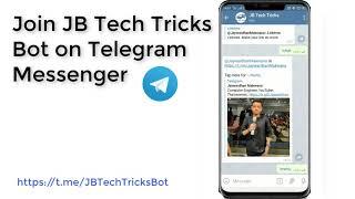 Join JB Tech Tricks Bot on Telegram Messenger | JB Tech Tricks