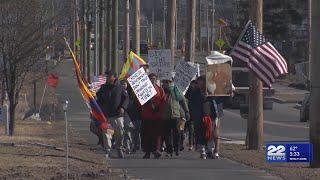 66th Tibetan Uprising anniversary marked with peach march, flag raisings