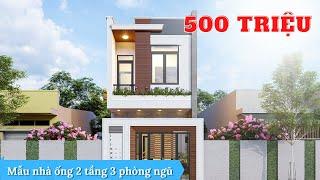 Mẫu Nhà Ống 2 Tầng Hiện Đại Dành Cho Những Vợ Chồng Trẻ Với Kinh Phí Chỉ 500 Triệu