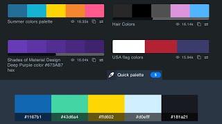 Creation of Colors Palette with color picker tool