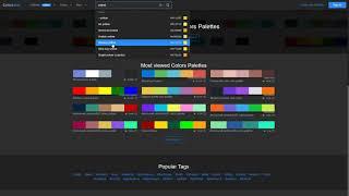 Colorswall.com introduced search for colors by name or HEX code