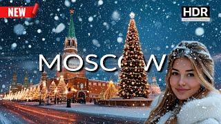 ️ POWERFUL SNOWFALL IN MOSCOW! How Russia was decorated for Christmas and New Year 2025! 4K HDR