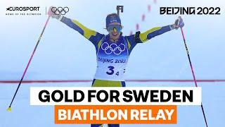 Sweden held off the ROC and Germany to clinch gold in the Women's Relay | 2022 Winter Olympics