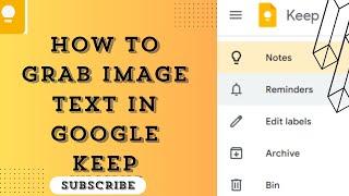 How To Grab Image Text In Google Keep