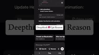 Deepthink vs chat gpt Reason.    #coding #deepseek #chatgpt