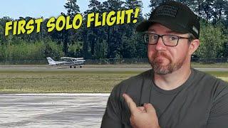 What to expect from your FIRST solo flight and how to get there! #firstsoloflight #flightschool