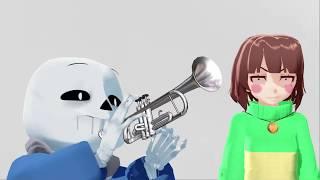 【MMD Oat Thailand】Trumpet MEME 【Sans x Chara】