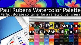 Paul Rubens Watercolor Palette Box - Paint Storage Solution Large Collections or Different Pan Sizes