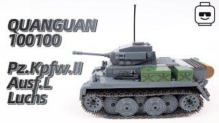 Pz.Kpfw. II Ausf. L Luchs Light Tank - QUANGUAN 100100 (Speed Build Review)