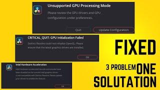 FIXED - Intel Hardware Acceleration, Unsupported GPU Mode, CRITICAL_QUITE: GPU Initialization Failed