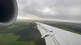 *Now Retired* ENGINE VIEW Loganair Embraer E135 G-SAJU approach and landing into Aberdeen