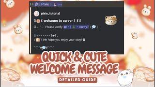 ˚ ༘ ⋆｡˚ QUICK AND CUTE welcome message using slash commands (Updated 2023)
