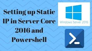 Setting Static IP in Windows Server Core 2016 using Powershell