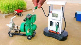 diy tractor mini diesel engine petrol pump science project || @KeepVilla