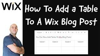 How To Add a Table To a Wix Blog Post
