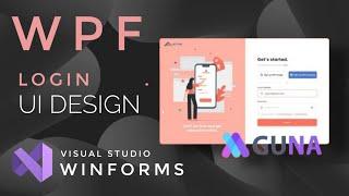 WinForms Tutorial : WinForms UI design in Visual studio 2019 | Guna UI  | Sign Up | Login | C# WPF