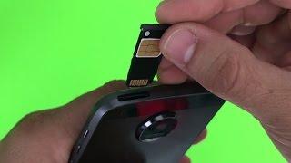 How to install SD and SIM card into Motorola Moto Z