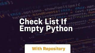 check list if empty python