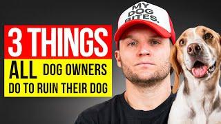 3 Things ALL Dog Owners Do To Ruin Their Dog- Dog Training Video