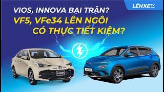 Toyota Vios, Innnova BẠI TRẬN?  Xe điện VF5, VFe34 lên ngôi. Xe điện có THỰC SỰ TIẾT KIỆM không ?