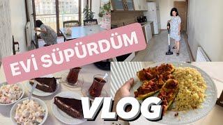 MİSAFİR HAZIRLIĞI  EV TEMİZLİĞİ VLOG  EVİ SÜPÜRDÜM  KABAK SANDAL  EV TUTMAYA GİTTİ ‍️