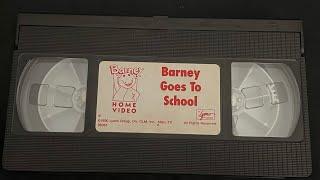 Barney Goes To School 1990 VHS