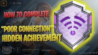 Trick To Complete (Poor Connection) Hide Achievement | New Hidden Achievement [POOR CONNECTION] PUBG