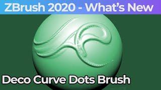 032 Zbrush 2020 Deco Curve Dots Brush