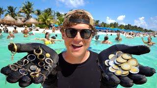 MEXICO'S BUSIEST BEACH! I Found 16 Rings, Earrings, Chains & MORE with my Metal Detector!
