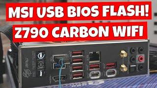 How To Use MSI M Flash USB BIOS Flash Back MSI Z790 Carbon WiFi