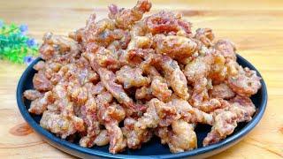 Fried crispy pork dishes,  recipes, how to fry crispy pork to make it crispy   