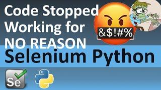 How to Fix Selenium if it Stopped Working for No Reason