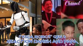 Tesla Optimus bot interacting with a crowd | Danishboy  Reaction