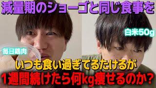 減量期の相方と同じ食生活を１週間したら何kg痩せるのか？