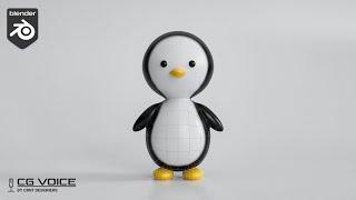 how to model Cute Penguin Character in blender _ blender modeling