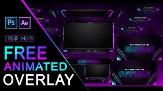 Twitch Animated Stream overlay | Animated overlay PS/AE Tutorial by KD