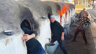 5000 Flatbread in 8 tandoor | Light fire 100 Tandoors a Day | Uzbek cuisine