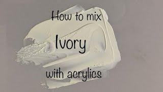 How To Make Ivory | Acrylics | ASMR | Color Mixing #91