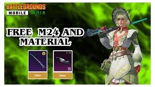 FREE UPGRADE M24 AND MATERIAL IN BGMI