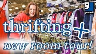 thrifting goodwill for home decor + exciting new room tour!!!