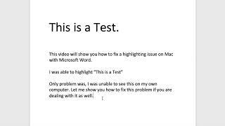 How to Mac: Fix Highlight in Microsoft Word
