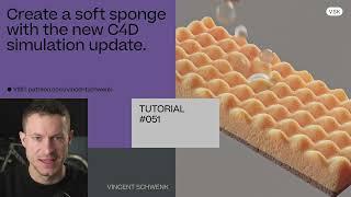 Create a sponge in 3D - New simulations in C4D2024