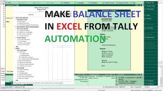 Make Balance sheet from Tally in EXCEL