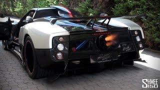 Pagani Zonda Cinque Roadster FLAMETHROWER!