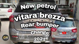 New petrol vitara brezza rear bumper change 2021.     vitara brezza car bumper change